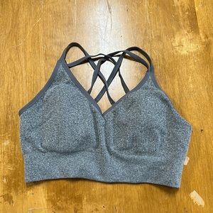 Aerie Chill Play Move Racerback Sports Bra - Gray - Size XXL